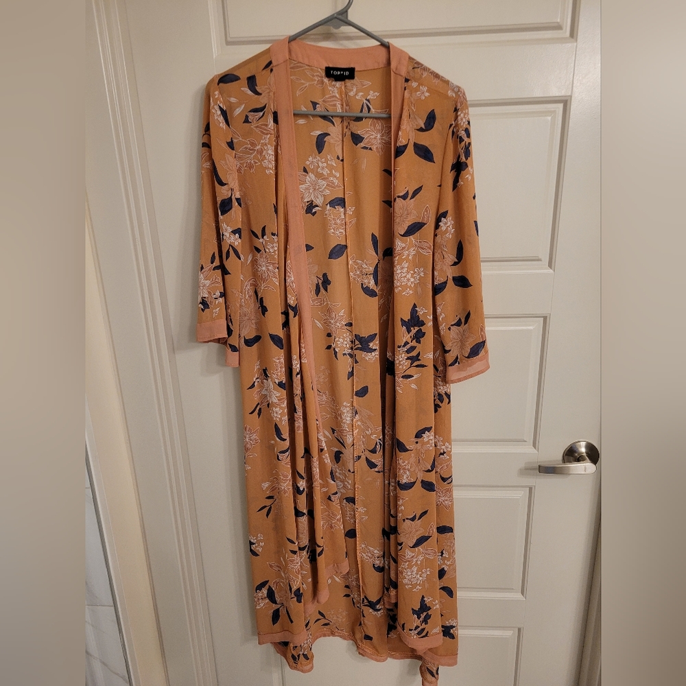 Torrid Size 0 Dusty Rose Color Lightweight Duster